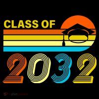 Retro Class of 2032 Future Graduate Ornament thumb 1
