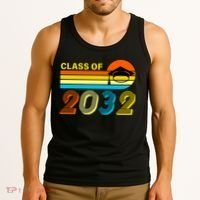 Retro Class of 2032 Future Graduate Tank Top thumb 3