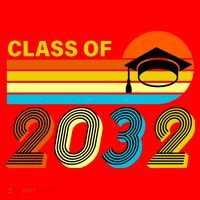 Retro Class of 2032 Future Graduate Santa Hat thumb 1