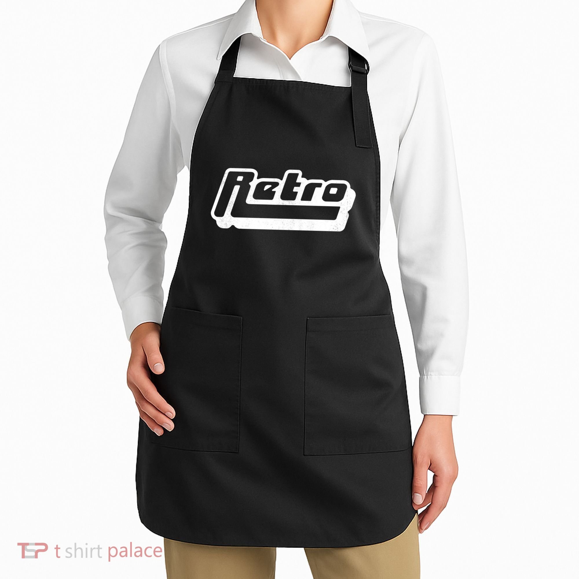 Retro Classic Style Logo Apron