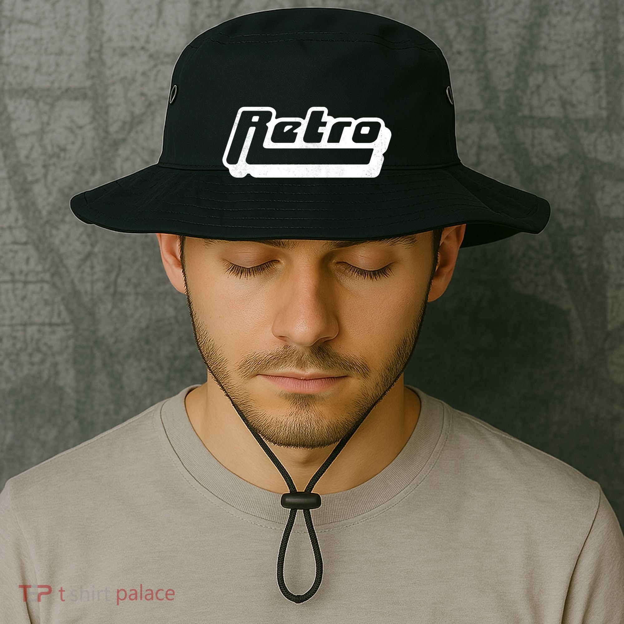 Retro Classic Style Logo Bucket Hat