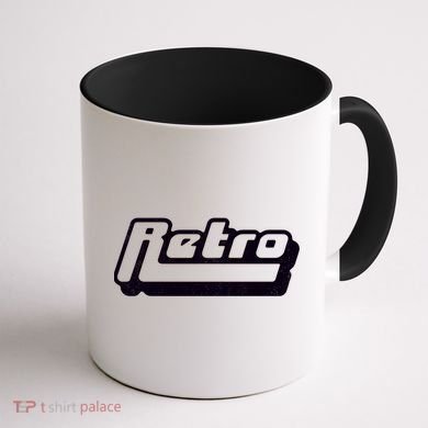 Retro Classic Style Logo Coffee Mug back