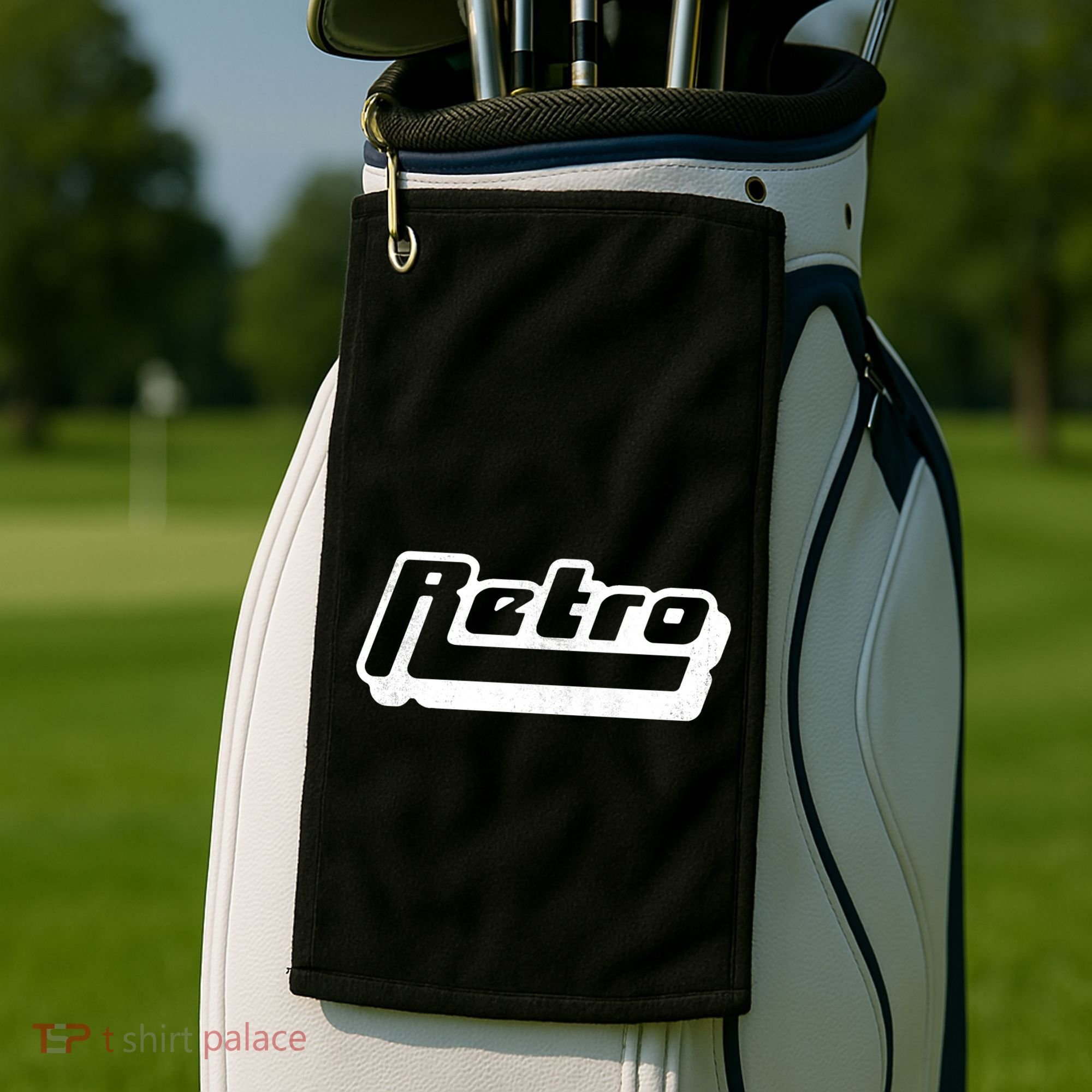 Retro Classic Style Logo Golf Towel