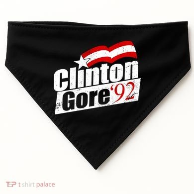 Retro Clinton Gore 1992 Election USA-Made Doggie Bandana