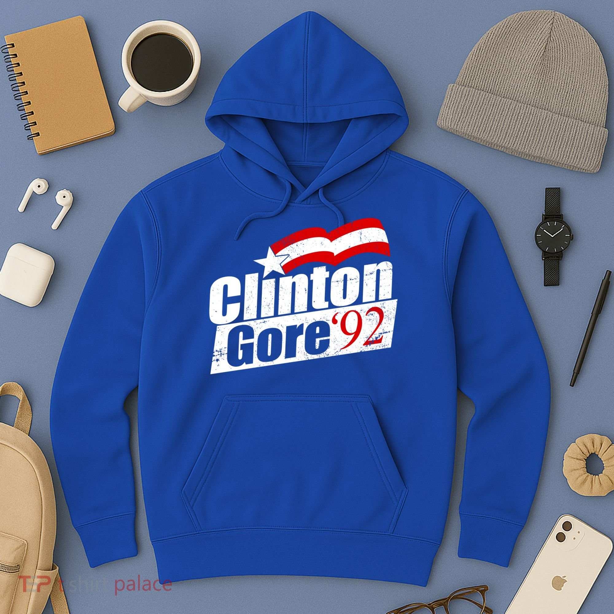 Retro Clinton Gore 1992 Election Hoodie