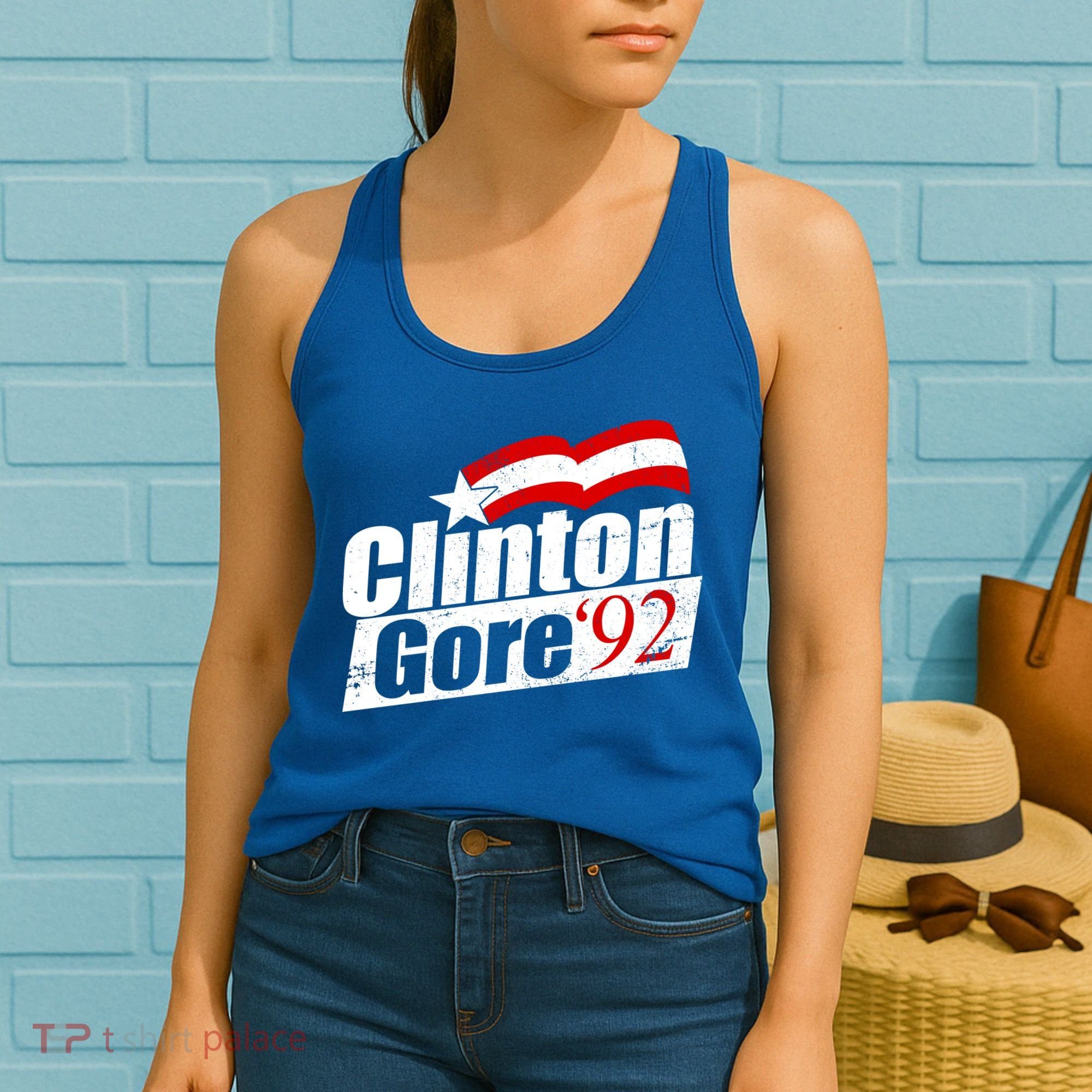 Retro Clinton Gore 1992 Election Women's Tank Top