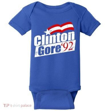 Retro Clinton Gore 1992 Election Baby Bodysuit