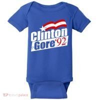 Retro Clinton Gore 1992 Election Baby Bodysuit thumb 0