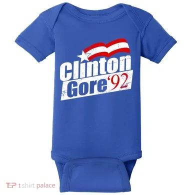 Retro Clinton Gore 1992 Election Baby Bodysuit