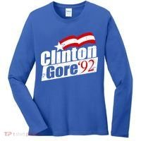 Retro Clinton Gore 1992 Election Women's Long Sleeve Shirt thumb 0