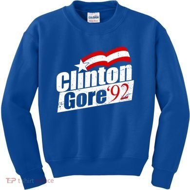 Retro Clinton Gore 1992 Election Kids Sweatshirt