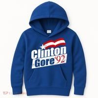 Retro Clinton Gore 1992 Election Kids Hoodie thumb 0