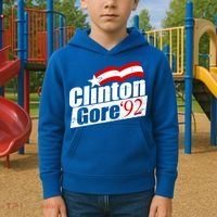 Retro Clinton Gore 1992 Election Kids Hoodie thumb 2