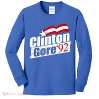 Retro Clinton Gore 1992 Election Kids Long Sleeve Shirt thumb 0