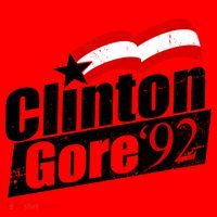 Retro Clinton Gore 1992 Election Santa Hat thumb 1