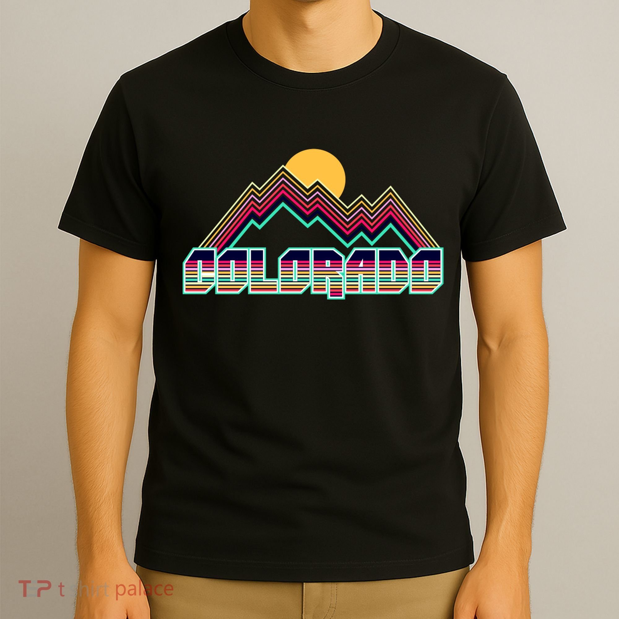 Retro Colorado Mountain Logo T-Shirt