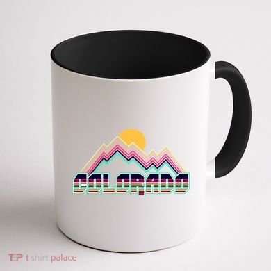 Retro Colorado Mountain Logo Coffee Mug back