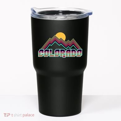 Retro Colorado Mountain Logo Tumbler