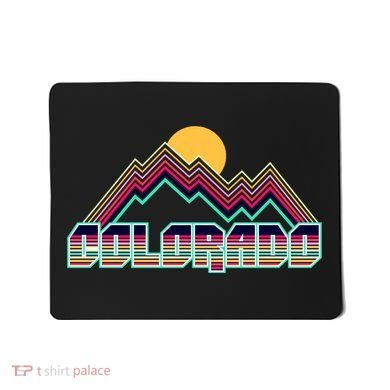 Retro Colorado Mountain Logo Mousepad