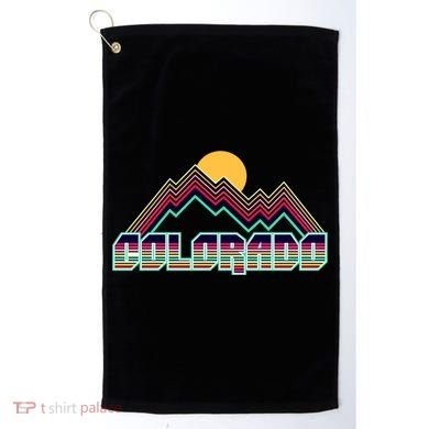Retro Colorado Mountain Logo Golf Towel
