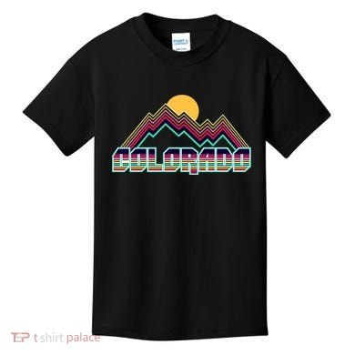 Retro Colorado Mountain Logo Kids T-Shirt