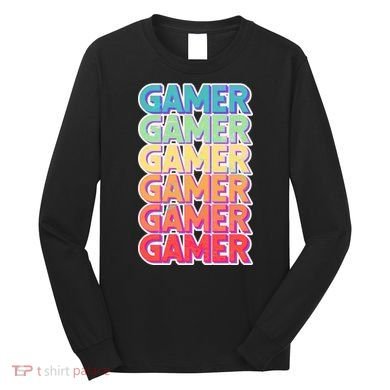 Retro Colorful Gamer Long Sleeve Shirt