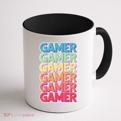Retro Colorful Gamer Coffee Mug back