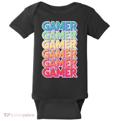 Retro Colorful Gamer Baby Bodysuit