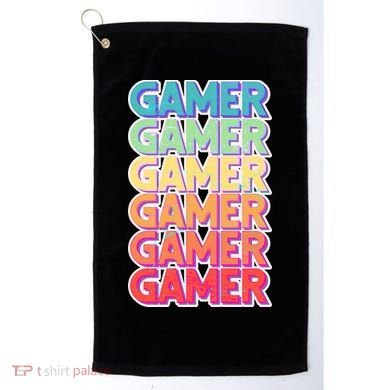Retro Colorful Gamer Golf Towel