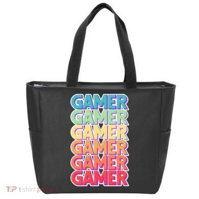 Retro Colorful Gamer Tote Bag