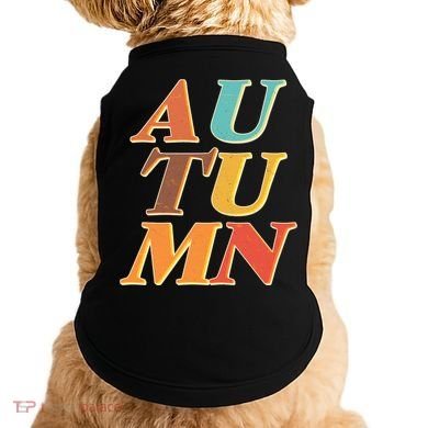 Retro Colors Autumn Letters  Doggie Tank