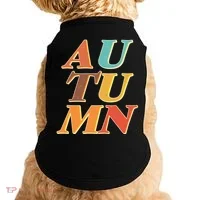 Retro Colors Autumn Letters  Doggie Tank thumb 0