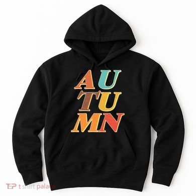 Retro Colors Autumn Letters  Hoodie
