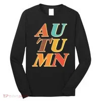 Retro Colors Autumn Letters  Long Sleeve Shirt thumb 0