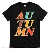 Retro Colors Autumn Letters  T-Shirt thumb 0