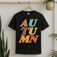 Retro Colors Autumn Letters  T-Shirt thumb 2