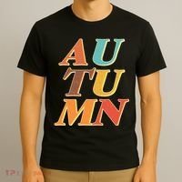 Retro Colors Autumn Letters  T-Shirt thumb 3