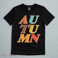 Retro Colors Autumn Letters  T-Shirt thumb 5