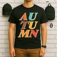 Retro Colors Autumn Letters  T-Shirt thumb 6