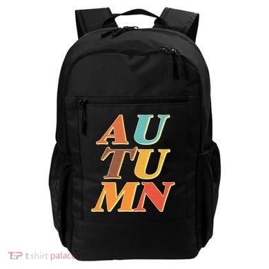 Retro Colors Autumn Letters  Backpack