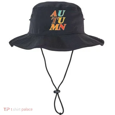 Retro Colors Autumn Letters  Bucket Hat