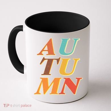 Retro Colors Autumn Letters  Coffee Mug