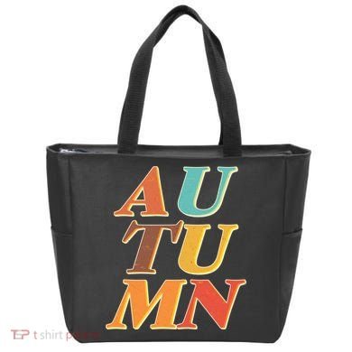 Retro Colors Autumn Letters  Tote Bag