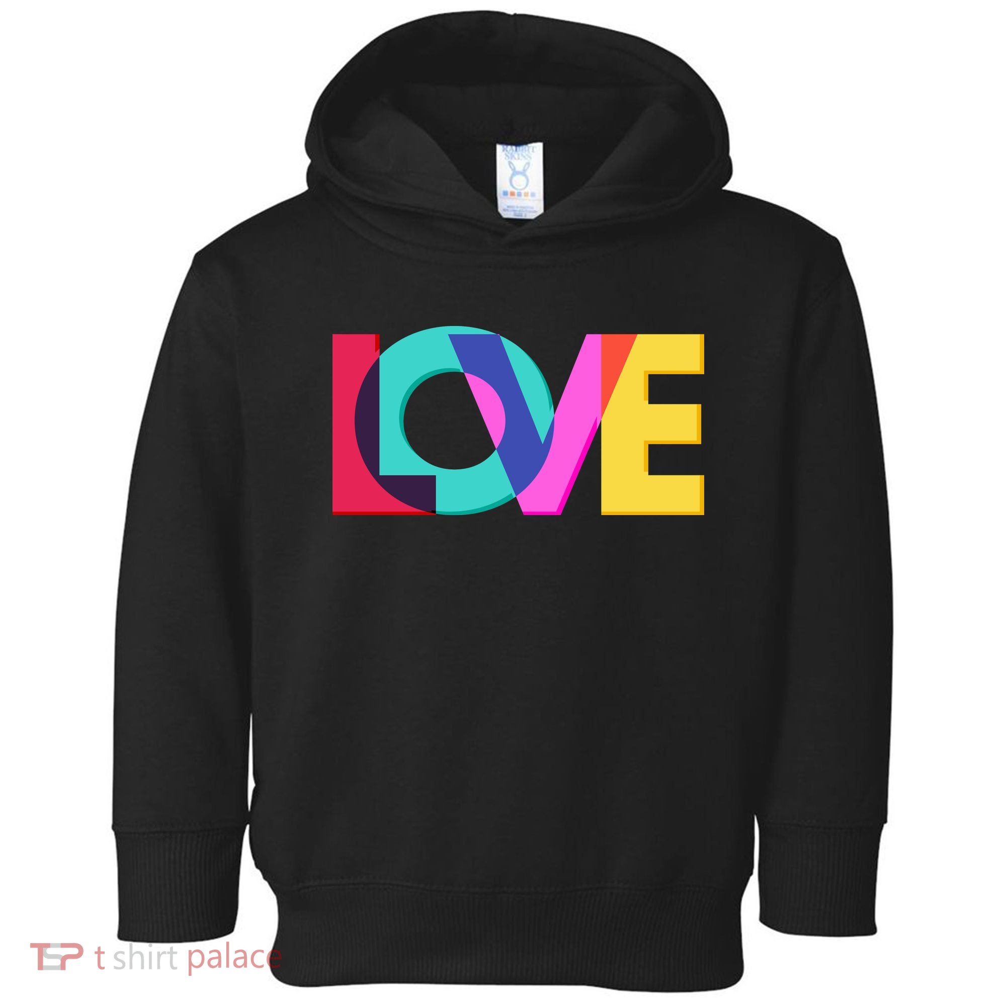 Retro Colors Love Toddler Hoodie