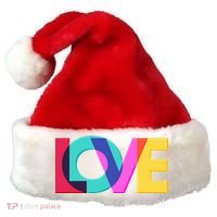 Retro Colors Love Santa Hat thumb 0