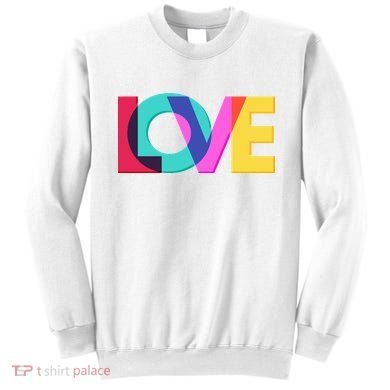 Retro Colors Love Sweatshirt