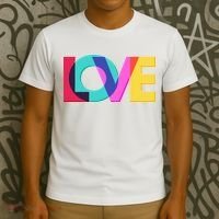 Retro Colors Love T-Shirt thumb 3