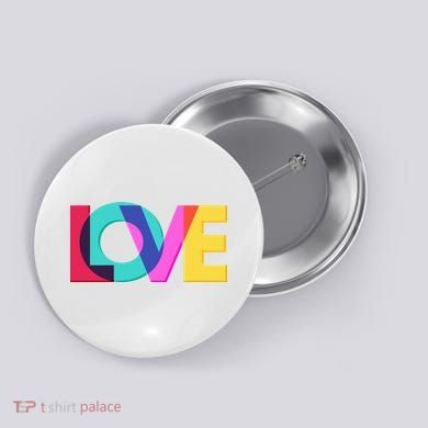 Retro Colors Love Button