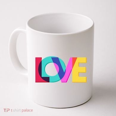 Retro Colors Love Coffee Mug