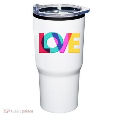 Retro Colors Love Tumbler